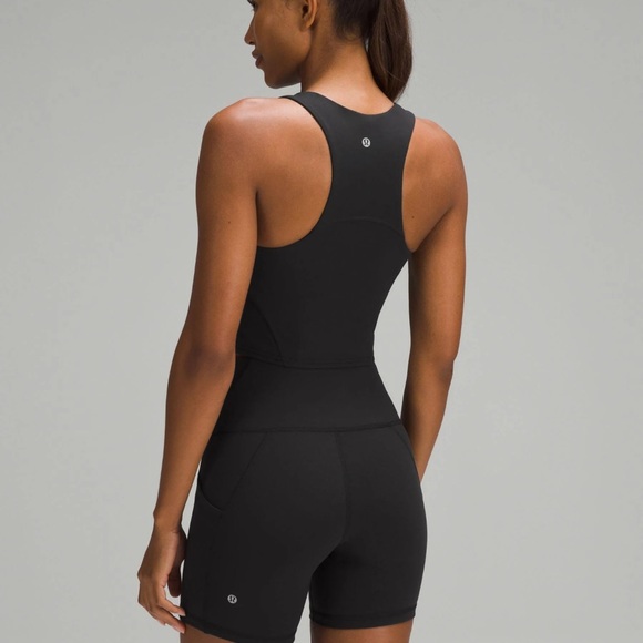 Lululemon Wunder Train Racerback Black Crop Top Size 12 - Picture 3 of 9